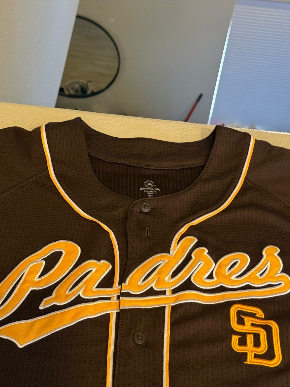 Padres Brown MLB Baseball Jersey with Gold Script